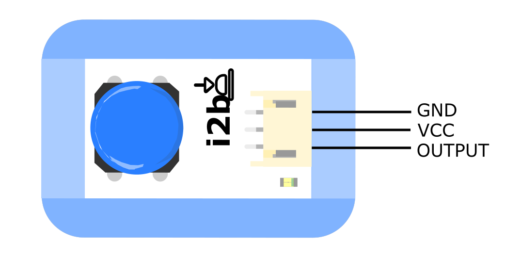 Fig1:蓝色按钮模块引脚图 Fig1:蓝色按钮模块引脚图