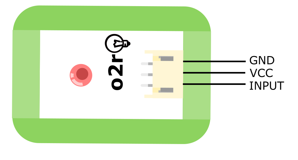 Fig1:红色LED模块引脚图(以红色LED示例) Fig1:红色LED模块引脚图(以红色LED示例)