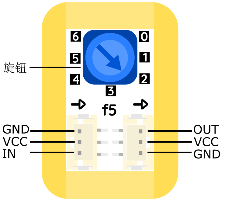 Fig1:持续模块(0~6秒)引脚图 Fig1:持续模块(0~6秒)引脚图