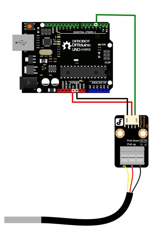 DS18B20传感器连接图