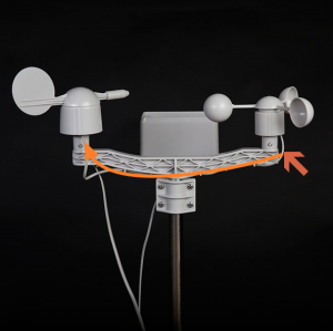 For A4, Anemometer was connected to Wind vane module